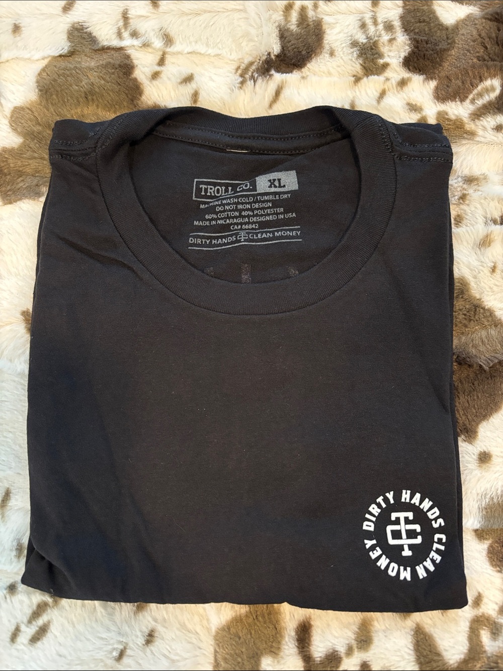 Men’s Black Graphic Dirty Hands Clean Money